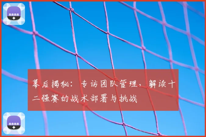 幕后揭秘:专访团队管理,解读十二强赛的战术部署与挑战